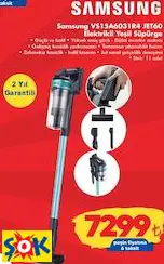 SAMSUNG VS15A6031R4 JET60 ELEKTRİKLİ YEŞİL SÜPÜRGE